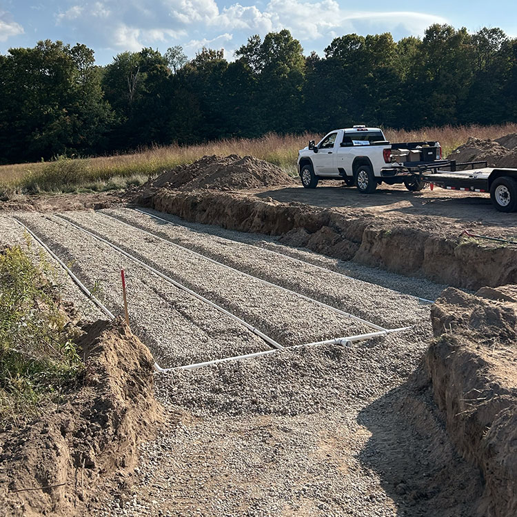 New Drain Field System Installation