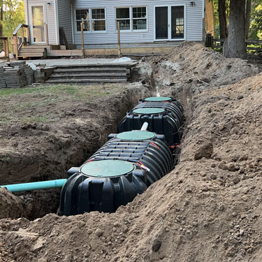 1060 Gallon Poly Septic System Installation